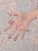 Picture of "Embroidery with crystals and pink beads"