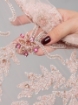 Picture of "Embroidery with crystals and pink beads"