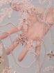 Picture of "Embroidery with crystals and pink beads"