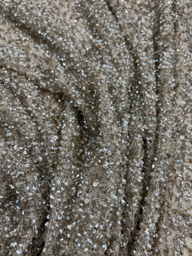 Picture of Mesh embroidery with greige/champagne sequins