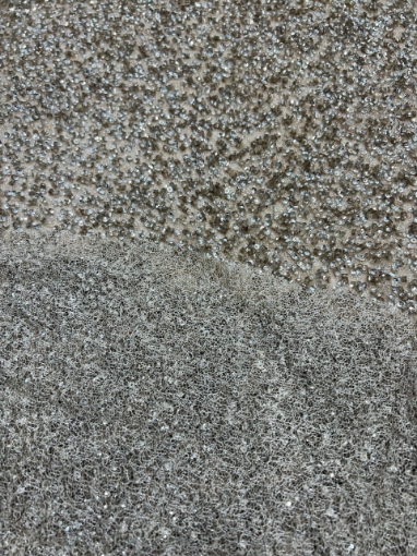Picture of Mesh embroidery with greige/champagne sequins