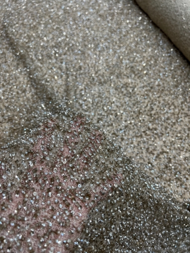 Picture of Mesh embroidery with greige/champagne sequins