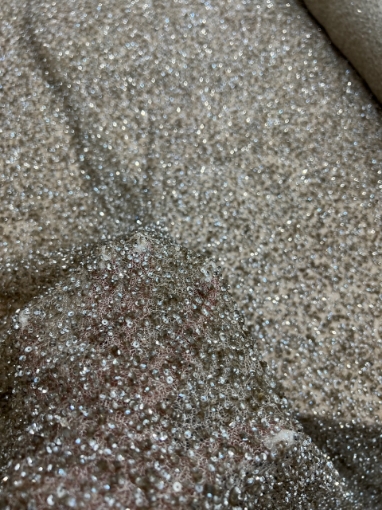Picture of Mesh embroidery with greige/champagne sequins