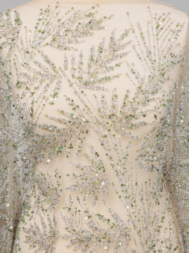 Picture of Bead and pistachio green crystal embroidery