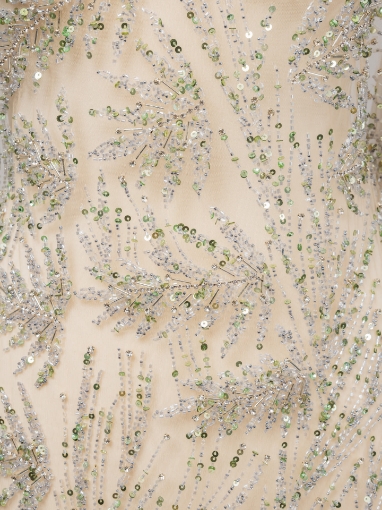 Picture of Bead and pistachio green crystal embroidery