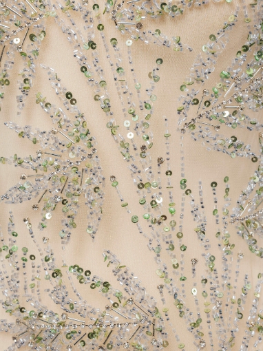 Picture of Bead and pistachio green crystal embroidery