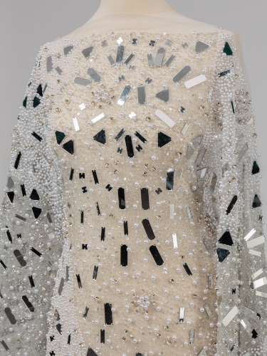 Picture of "Embroidery with pearls and mirror pieces"
