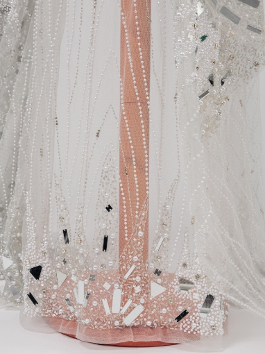 Picture of "Embroidery with pearls and mirror pieces"