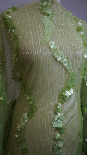 Picture of Beading with mint green sequins and beads