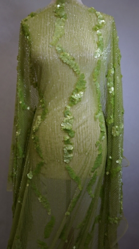 Picture of Beading with mint green sequins and beads