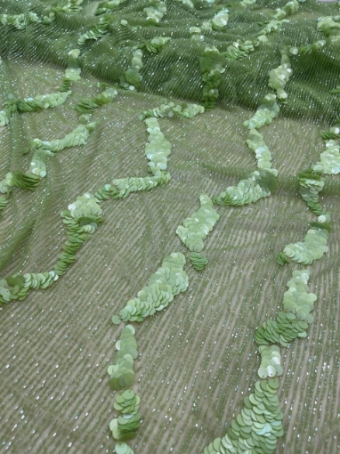 Picture of Beading with mint green sequins and beads