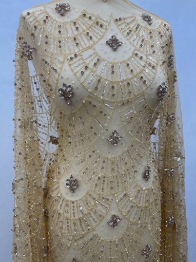 Picture of Bright Gold Crystal Embroidery
