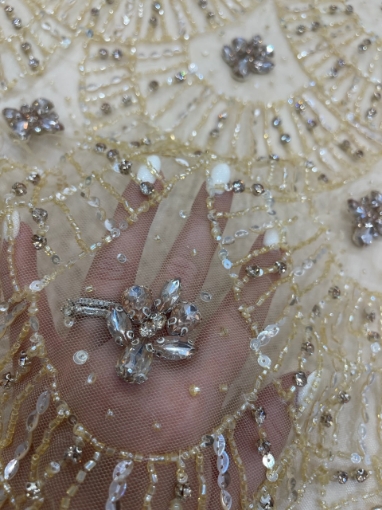 Picture of Bright Gold Crystal Embroidery