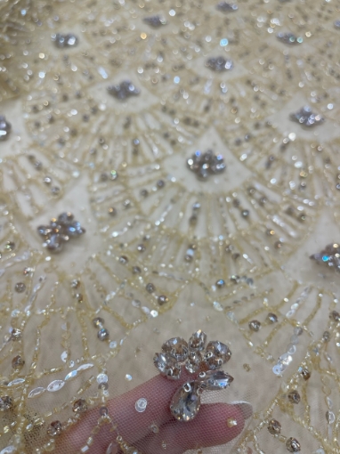 Picture of Bright Gold Crystal Embroidery