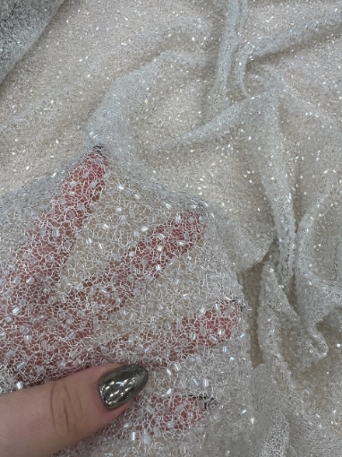 Picture of "Elastic mesh embroidery with glass beads"