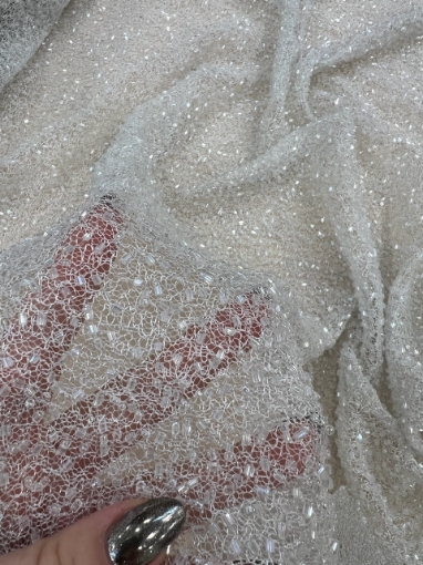 Picture of "Elastic mesh embroidery with glass beads"