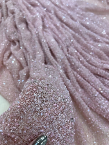 Picture of Elastic mesh embroidery with glass beads