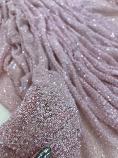 Picture of Elastic mesh embroidery with glass beads