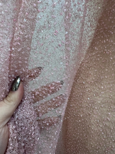 Picture of Elastic mesh embroidery with glass beads