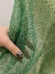 Picture of Mesh embroidery with green glass beads