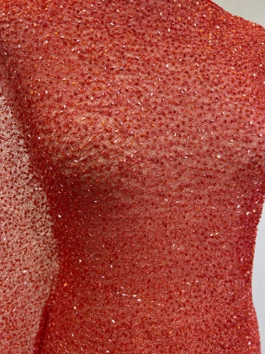 Picture of Red elastic mesh embroidery