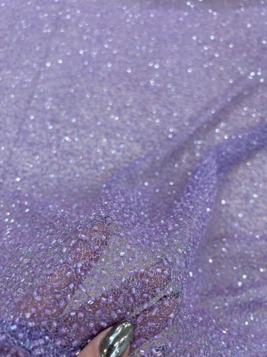 Picture of Lilac elastic net lace embroidery