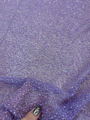 Picture of Lilac elastic net lace embroidery