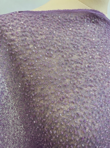 Picture of Lilac elastic net lace embroidery