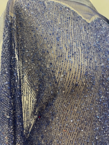 Picture of Royal blue lace embroidery