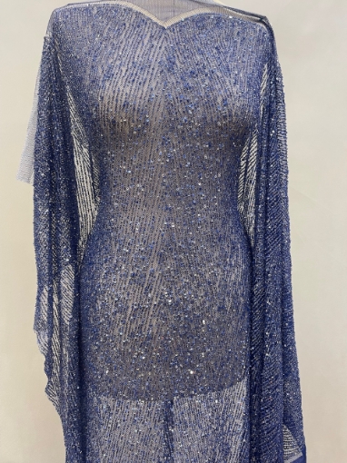 Picture of Royal blue lace embroidery
