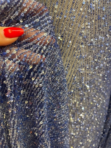 Picture of Royal blue lace embroidery
