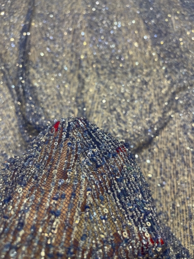 Picture of Royal blue lace embroidery