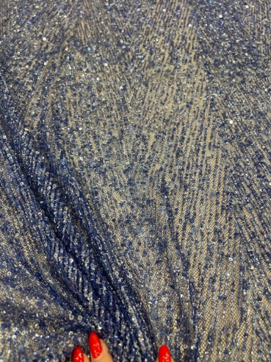 Picture of Royal blue lace embroidery
