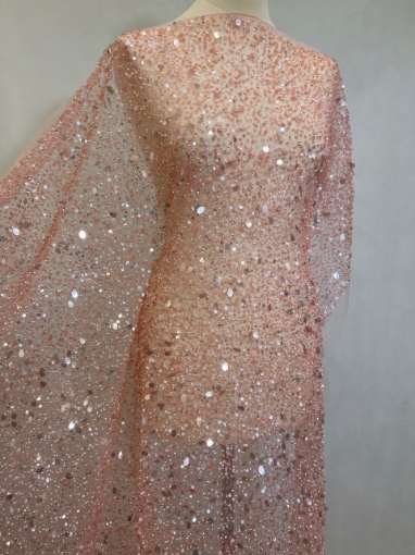 Picture of "Embroidery with pearls, beads, and sequins Baby Pink"
