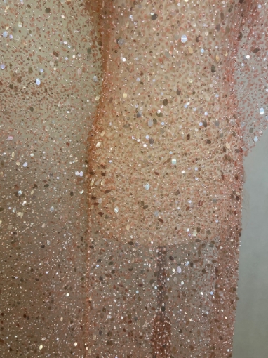 Picture of "Embroidery with pearls, beads, and sequins Baby Pink"