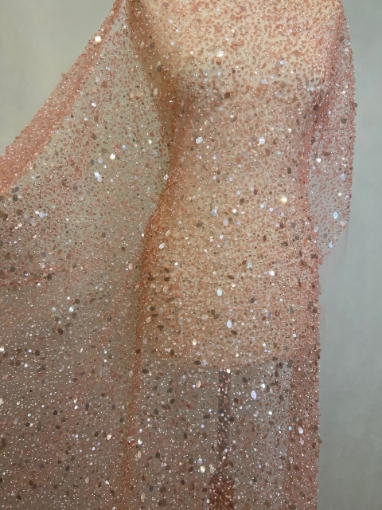 Picture of "Embroidery with pearls, beads, and sequins Baby Pink"