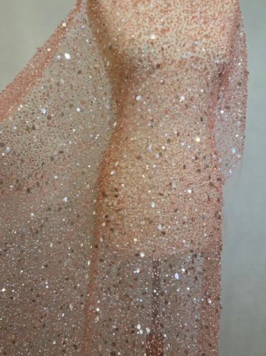 Picture of "Embroidery with pearls, beads, and sequins Baby Pink"
