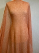 Picture of "Peach orange mesh lace with glass beads"
