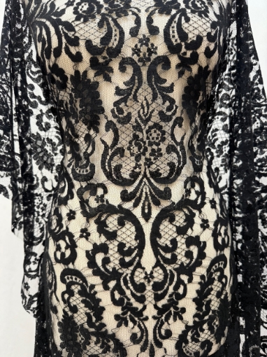 Picture of "Solstiss Lace with Baroque Pattern NOIR"