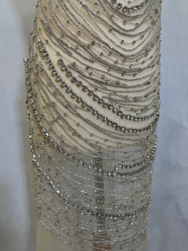 Picture of Handmade silver dress embellished with Crystals crystals.