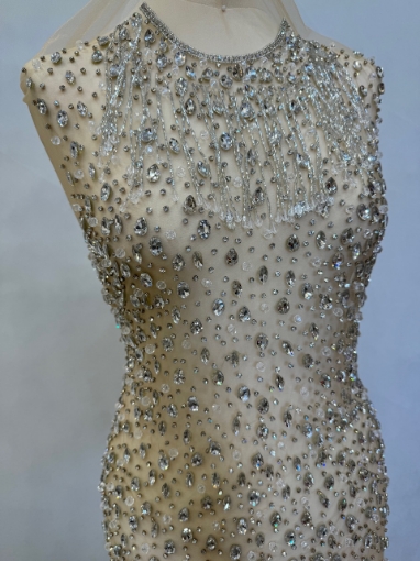 Picture of Mini dress with crystals and beads Princess