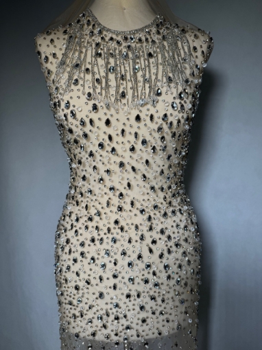 Picture of Mini dress with crystals and beads Princess