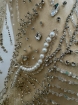 Picture of "Embroidery with crystals, pearls, and beads Champagne Rays"