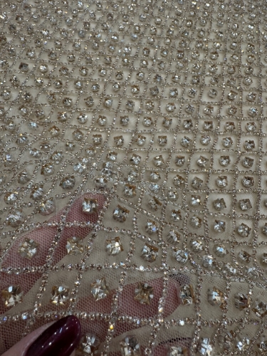 Picture of Rose champagne crystal embroidery