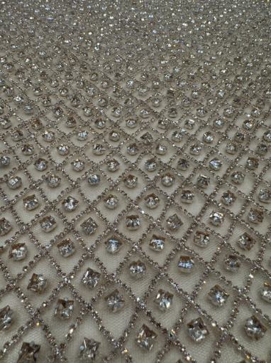 Picture of Rose champagne crystal embroidery