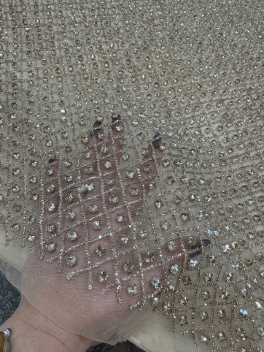 Picture of Rose champagne crystal embroidery