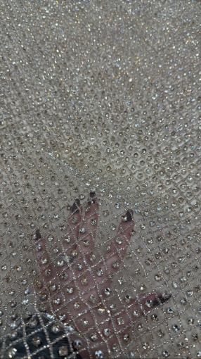 Picture of Rose champagne crystal embroidery