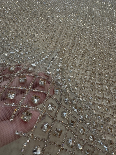 Picture of Rose champagne crystal embroidery