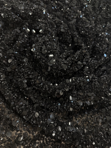Picture of Broderie cu margele, paiete si perle Black