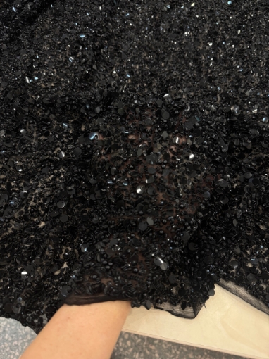 Picture of Broderie cu margele, paiete si perle Black